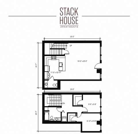 Stack House Apartments in Seattle, Washington B61 Floor Plan